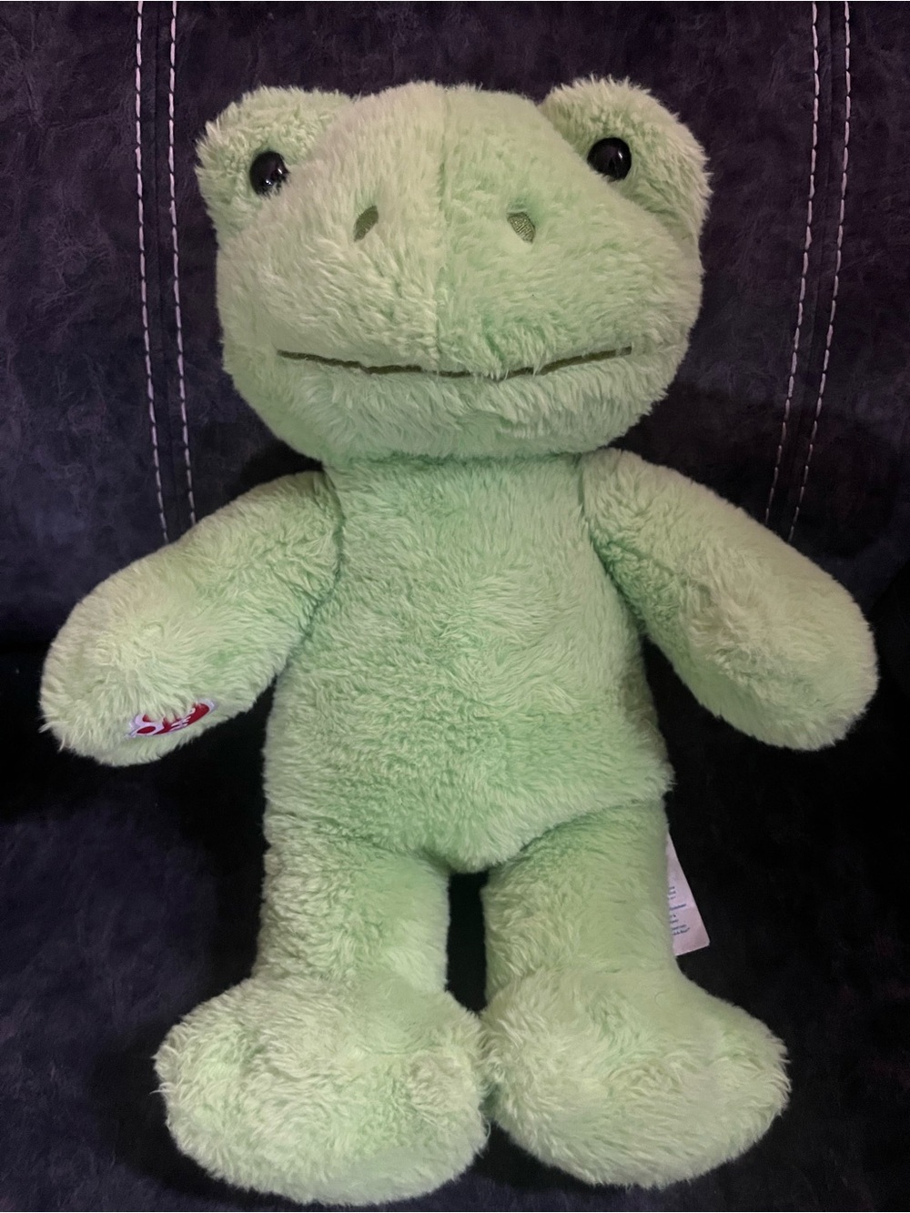 Plush Green Frog Plushie - Soft Reptile Pet Toy build a bear